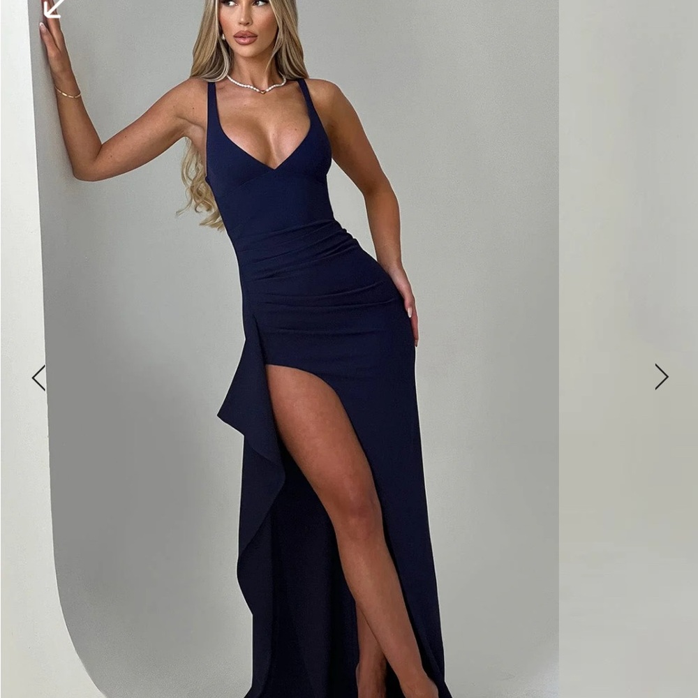 BABYBOO Navy Maxi Formal Dress